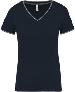 Kariban K394 Dames-t-shirt piqué V-hals