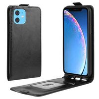 iPhone 11 Verticale Flip Case met Kaartsleuf - Zwart - thumbnail