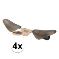 Storage Solutions schoenspanners - 8x stuks - grijs - metalen veer - kunststof - maat 37 tot 48