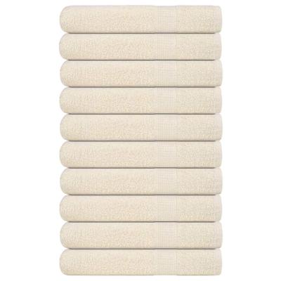 Handdoeken 10 st 100x200 cm 360 g/m 100% katoen crmekleurig
