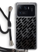 Zwarte vegen: Xiaomi Mi 11 Ultra Transparant Hoesje met koord