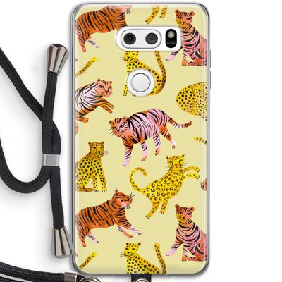 Cute Tigers and Leopards: LG V30 Transparant Hoesje met koord