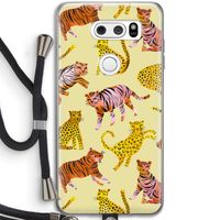 Cute Tigers and Leopards: LG V30 Transparant Hoesje met koord