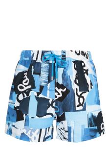 Paul Smith short de bain à logo imprimé - Bleu