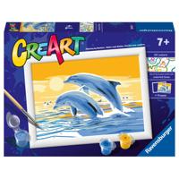 Ravensburger CreArt Schilderen op nummer heerlijke dolfijnen