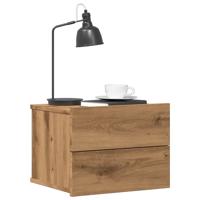 Nachtkastjes 2 st wandgemonteerd 40x32x30 cm artisanaal eiken