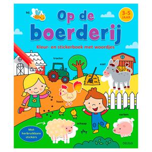 Deltas Kleuren Stickerboek met Woordjes Op de Boerderij