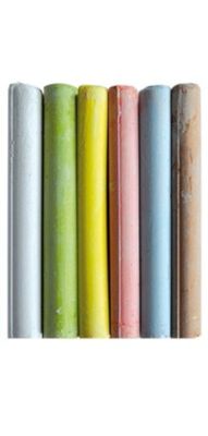 Verhaak schoolbordkrijt gekleurd 8 cm 12 stuks Verhaak schoolbordkrijt gekleurd 8 cm 12 stuks