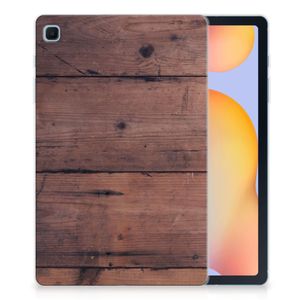 Samsung Galaxy Tab S6 Lite | S6 Lite (2022) Silicone Tablet Hoes Old Wood