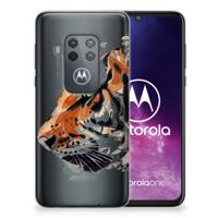 Smartphone hoesje Motorola One Zoom Watercolor Tiger