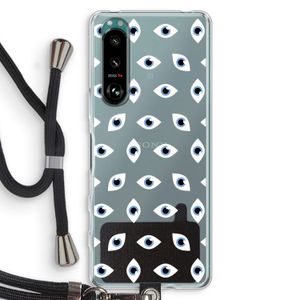 Eyes pattern: Sony Xperia 5 III Transparant Hoesje met koord