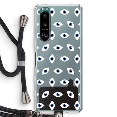 Eyes pattern: Sony Xperia 5 III Transparant Hoesje met koord
