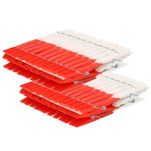 Wasknijpers gekleurd - 144x stuks - plastic wasgoedknijpers - Knijpers/wasspelden voor wasgoed