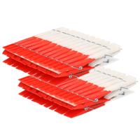 Wasknijpers gekleurd - 144x stuks - plastic wasgoedknijpers - Knijpers/wasspelden voor wasgoed