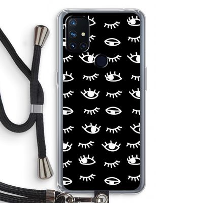Eye pattern #3: OnePlus Nord N10 5G Transparant Hoesje met koord