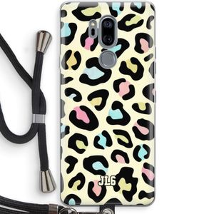 Leopard pattern: LG G7 Thinq Transparant Hoesje met koord