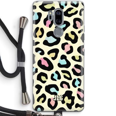 Leopard pattern: LG G7 Thinq Transparant Hoesje met koord