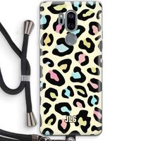 Leopard pattern: LG G7 Thinq Transparant Hoesje met koord