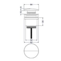 IVY Bond fonteinset: fonteinkraan geschikt voor wandmontage 1/2" aansluiting en inkortbaar met always open plug, geborsteld nickel PVD - thumbnail