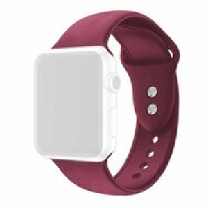 Siliconen sportbandje - Bordeaux - Dubbele druksluiting - Geschikt voor Apple Watch 42mm / 44mm / 45mm / 49mm