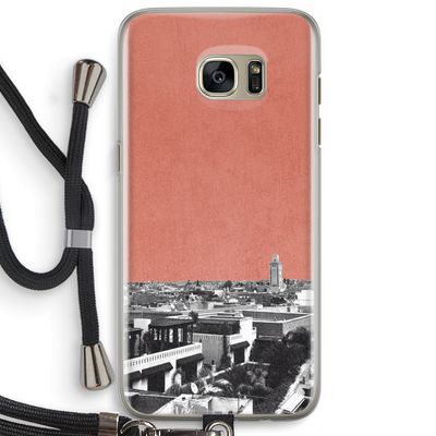 Marrakech Skyline : Samsung Galaxy S7 Edge Transparant Hoesje met koord