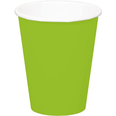 Folat Feest drinkbekers - 32x stuks - groen - papier - 350 ml - verjaardag/party