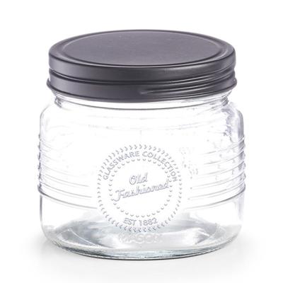 Zeller voorraadpot Old Fashioned - bewaarpot - 420 ml - 10 x 9 cm - transparant