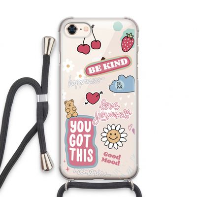 Positivity: iPhone 7 Transparant Hoesje met koord