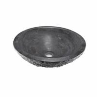 Opzetwastafel Hamerslag Hardsteen Rond 41X14 cm Aqua Splash