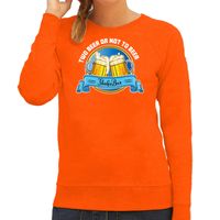 Bellatio Decorations Apres ski sweater dames - two beer or not to beer - oranje - wintersport - bier 2XL  - - thumbnail