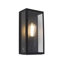 QAZQA Industriële buiten wandlamp zwart IP44 met glas - Rotterdam - thumbnail