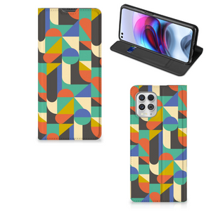 Motorola Moto G100 Hoesje met Magneet Funky Retro