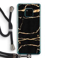 Gouden marmer: Huawei Mate 20 Pro Transparant Hoesje met koord