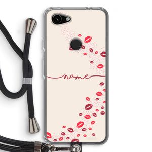 Kusjes: Pixel 3a Transparant Hoesje met koord
