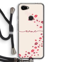 Kusjes: Pixel 3a Transparant Hoesje met koord