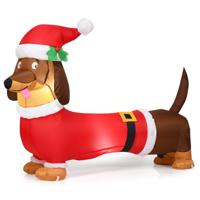160cm Opblaasbare Kersthond Zelfopblaasbare Kersthond met Interne Lampjes Waterdichte Ventilator voor Kerstdecoratie Binnen Buiten 160cm Opblaasbare Kersthond Zelfopblaasbare Kersthond met Interne Lampjes Waterdichte Ventilator voor Kerstdecoratie Binnen Buiten