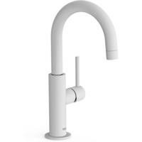 Wastafelkraan Tres Study | Opbouw | Draaibare uitloop | Mengkraan | Standaard model | 1-hendel | Rond | Wit mat