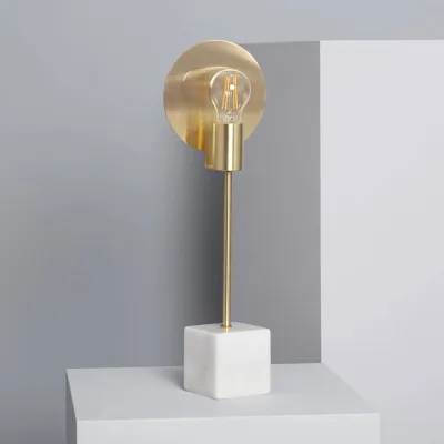 Tafellamp marmer San goud E27 49 cm