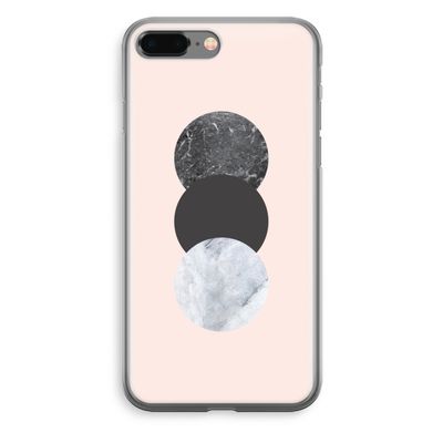 Marmeren cirkels: iPhone 8 Plus Transparant Hoesje