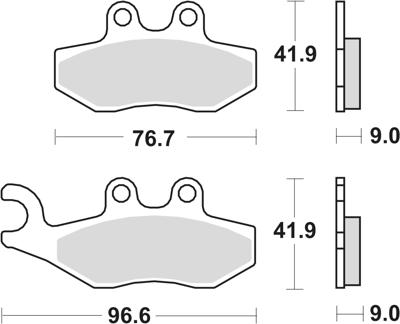 TRW Brake pad mcb 744 srm sintered metal
