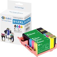 G&G Inktcartridge Compatibel Zwart, Cyaan, Magenta, Geel GP-H912XLBKCMY-4P