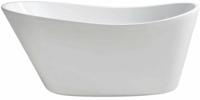 Saqu Spa Curved vrijstaand bad 150x72cm glans wit acryl incl. afvoerplug chroom