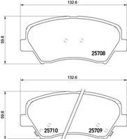 Remblokkenset, schijfrem BREMBO XTRA LINE P30073X