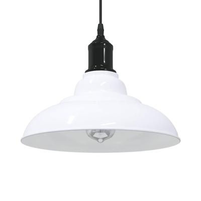 Hanglamp in hoogte verstelbaar E27 31 cm metaal glanzend wit