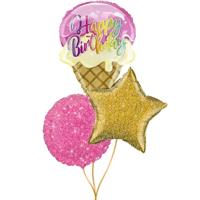 'Ballonnen tros 'Happy Birthday' Ice Cream' kopen? | FOR YOU GIFTS