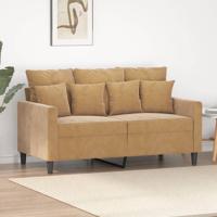 Tweezitsbank 120 cm fluweel bruin Tweezitsbank 120 cm fluweel bruin