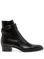 Saint Laurent Wyatt leather ankle boots - Marron - thumbnail