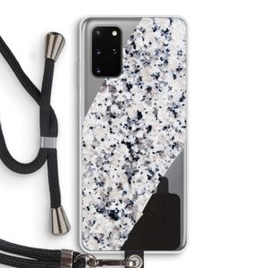 Gespikkelde marmer: Samsung Galaxy S20 Plus Transparant Hoesje met koord