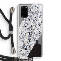 Gespikkelde marmer: Samsung Galaxy S20 Plus Transparant Hoesje met koord