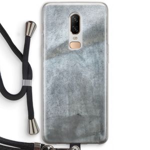 Grey Stone: OnePlus 6 Transparant Hoesje met koord